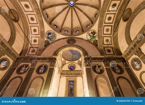 Inside Pazzi Chapel in Basilica Di Santa Croce Editorial Image - Image ...