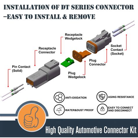 Jrready St6144 333pcs Dt Connector Kitdeutsch Connectors Kit 2 3 4 6