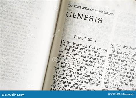 Genesis Of The Bible Stock Photo Image Of Type Beginning 52213000