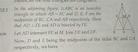 In The Adjoining Figure Abc Is An Isosceles Triangle In Which Ab Ac And