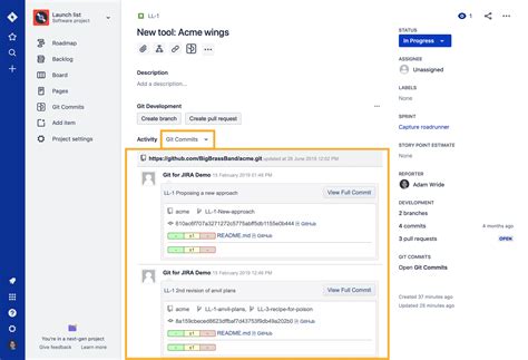 Git Commits Issue Tab And Projects Page Git Integration For Jira Cloud