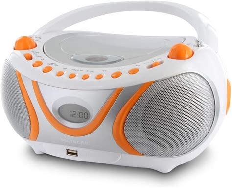 Metronic Lecteur CD Radio Portable Bluetooth Mady MP3 Avec Port USB