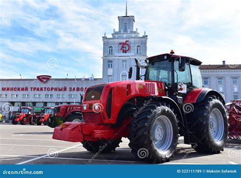 Demonstration Of `belarus` Tractors Produced By The Minsk Tractor Plant