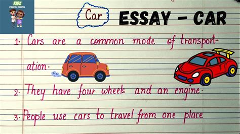 10 Lines Essay On Car Essay On Car In English Easy English Car Essay