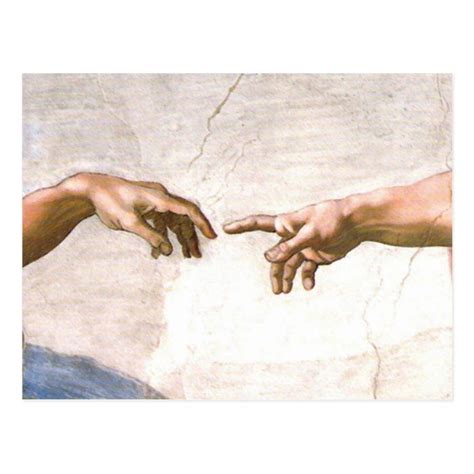 Hand of god by michelangelo postcard – Artofit