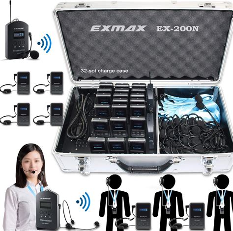 Amazon Exmax Ex N Uhf Wireless Tour Guide System Church