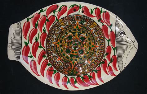 Vintage Fish Shaped Mexican Talavera Pottery Hand Painted Etsy