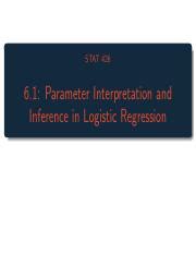 Interpretation And Inference In Logistic Regression Course Hero