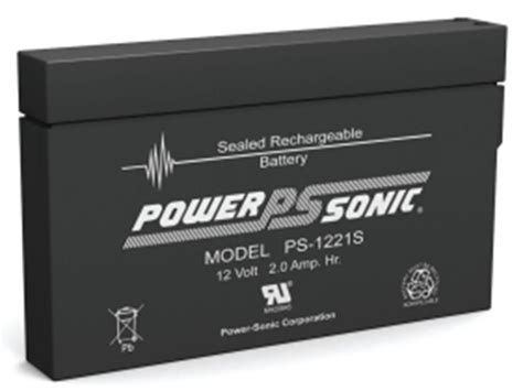 Power Sonic AGM General Purpose PS 1221S 2Ah 12V Rechargeable Sealed