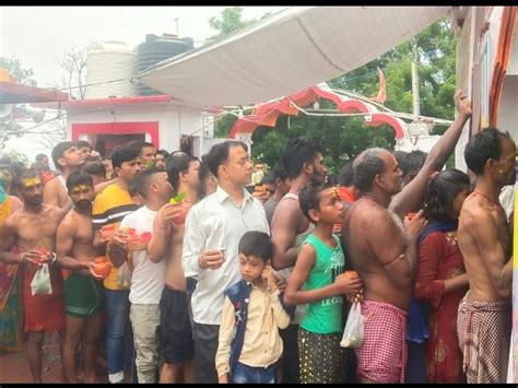 Crowd Of Devotees Gathered At Patneshwar Temple In Jamui Worshiping Bholenath Located At