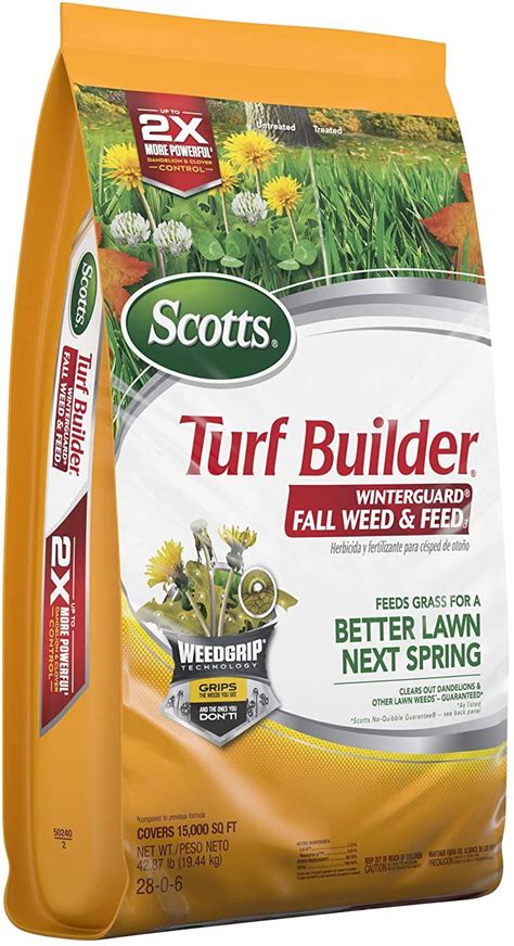 Scotts Turf Builder Winterguard Fall Weed And Feed 3 Covers Up To 15 000 Sq Ft Fertilizer 43