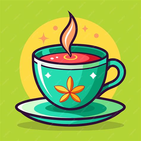 Premium Vector A Cup Of Tea Or A Cup Of Coffee Vector Illustration