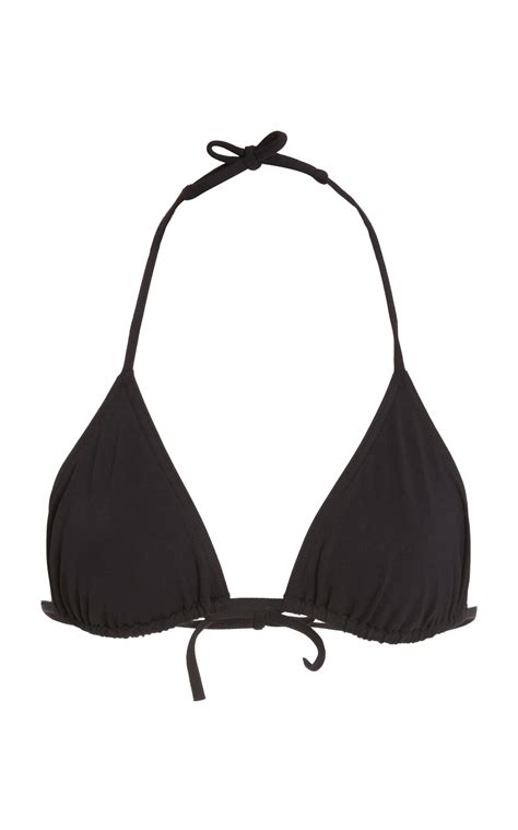 Eres Mouna Triangle Cup Bikini Top In Black Editorialist