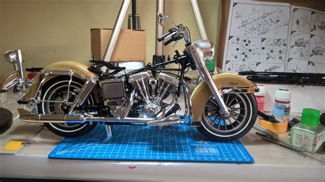 1 6 Tamiya Harley Davidson FLH Classic With Sidecar Part 17 Catching