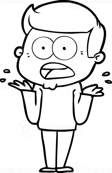 Cartoon Shocked Man Drawing 46722095 Png