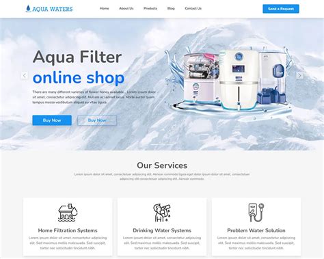 Water Purifier Website Template