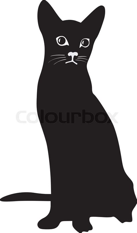 Silhouette cat | Stock-Vektor | Colourbox