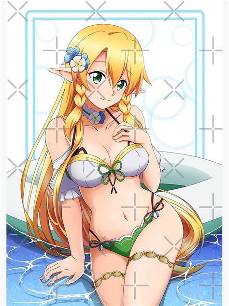 Waifu Leafa Bikini Sword Art Online Sexy Girls Canvas Print For Sale