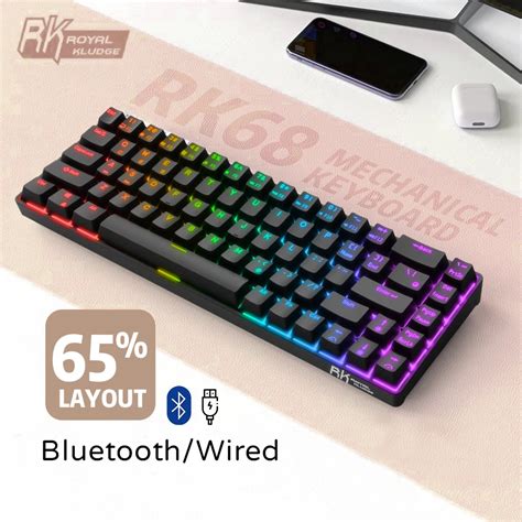 Clavier De Jeu M Canique Bluetooth Rvb Rempla Able Chaud Compact Pr