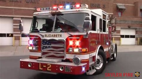 Elizabeth Fire Department Engine 3 Ladder 2 And Ems 4 Responding Youtube