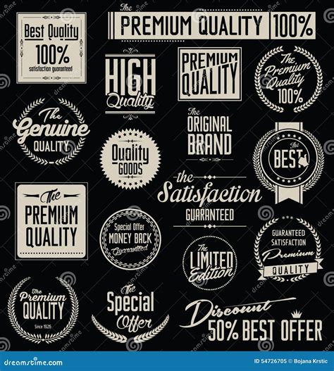 Premium Quality Stickers stock illustration. Illustration of genuine ...