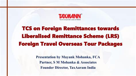 TaxmannPPT TCS On Foreign Remittances For LRS Foreign Travel