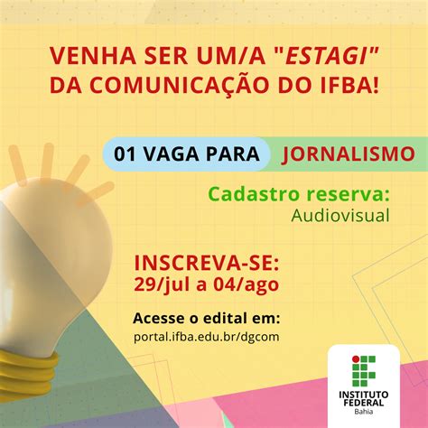 Processos seletivos IFBA Instituto Federal de Educação Ciência e