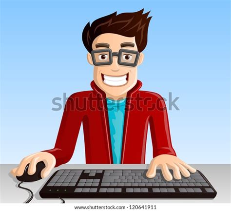 Computer Geek 2 Stock Vector Royalty Free 120641911