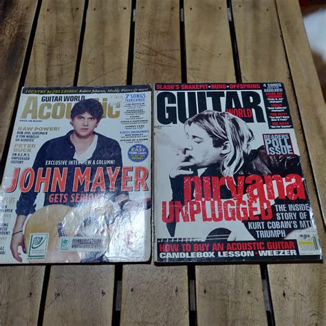 Guitar World Magazine Ft John Mayer And Kurt Cobain Of Nirvana