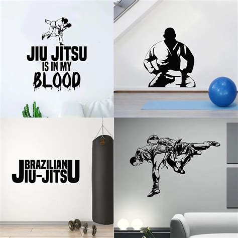 Duvar Sticker Brezilya Jiu Jitsu D V Sanatlar M Cadele Spor Sanat