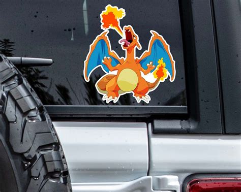 Pokemon Charizard Peeker Vinyl Sticker Great For Car Etsy