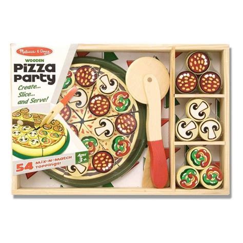 Melissa Doug Pizza Party Wooden Play Food Melissa And Doug Toys