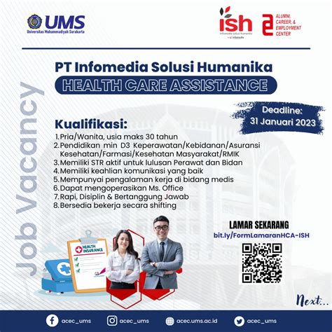 Lowongan Pekerjaan Hcs Pt Infomedia Solusi Humanika Acec Ums