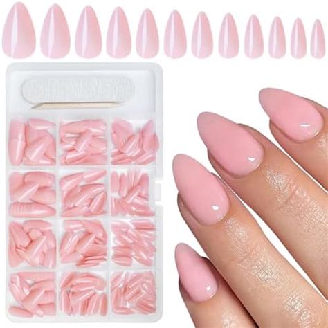 Amazon Kxamelie Glitter Ombre Pink Press On Nails Medium Length