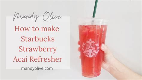 How To Make Starbucks Strawberry Acai Refresher Copycat Recipe Youtube