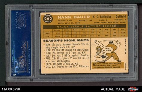 1960 Topps 262 Hank Bauer For Sale Online EBay