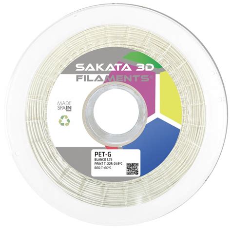 Carretel De Filamento Sakata D Petg Mm Branco Kg Pccomponentes Pt