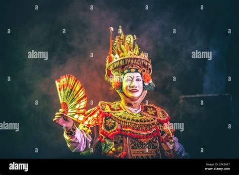 Bali Dancer Barong Kecak Dance Costume Disguise Stock Photo Alamy