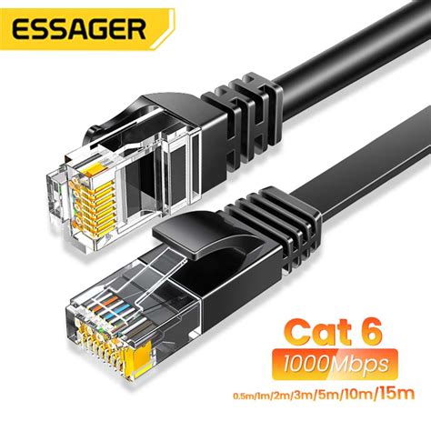 Essager 接続ケーブルcat6lan10msutp Cat 6 Rj 45ネットワークスプリッターrj45光ファイバーリボン