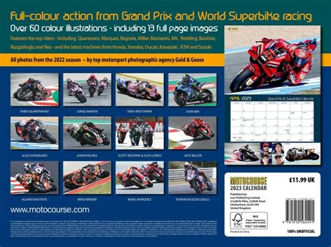 Motocourse 2023 MotoGP & WorldSBK Wall Calendar - Cycle News