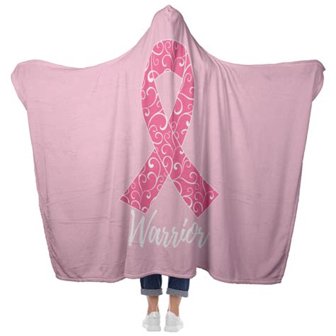 Warrior Breast Cancer Hooded Blanket Pink Combat Breast Cancer