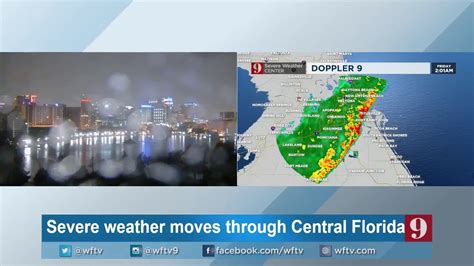 Live Radar Severe Thunderstorms Move Toward Central Florida Youtube