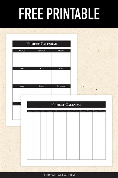 Project Scheduling And Project Calendar Printable Tortagialla