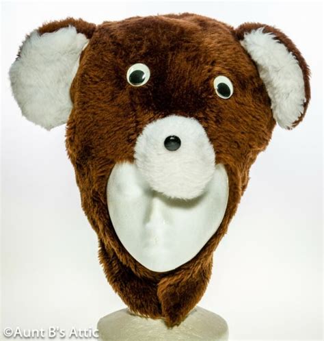 Teddy Bear Headpiece Hand Made Open Face Padded Bear Costume Headpiece