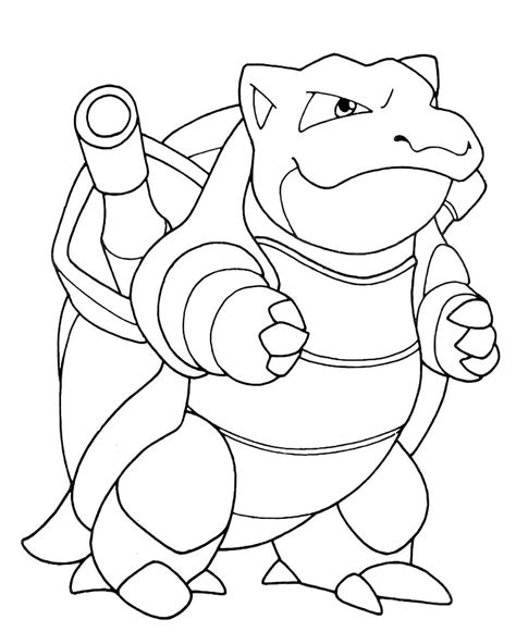 Blastoise En Pok Mon Para Colorear Imprimir E Dibujar Coloringonly