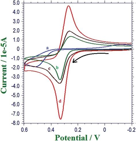 Cyclic Voltammograms For The Electrochemical Response Of Mm Pc At A