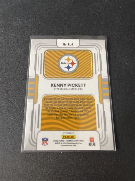 2022 Panini Donruss Optic Kenny Pickett Legendary Logos RC Silver Prizm