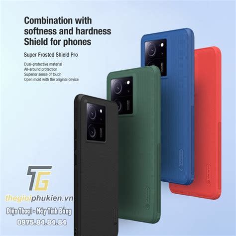 Ốp lưng Xiaomi 13T 13T Pro chính hãng Nillkin Super Frosted Shield Pro