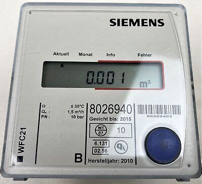 Siemens WFC21 D110 Elektronischer Wasserzähler VolutronII 110mm OVP eBay