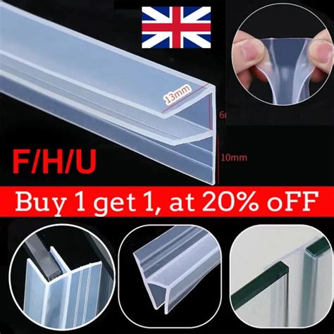 M F H Shape Bath Door Shower Screen Enclosure Seal Strip For